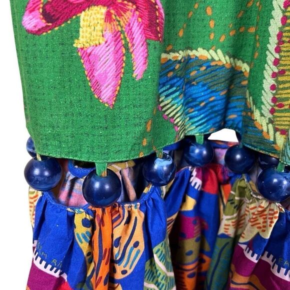 NWT Farm Rio Dress Floral Maxi Red Green Size S - Picture 16 of 16